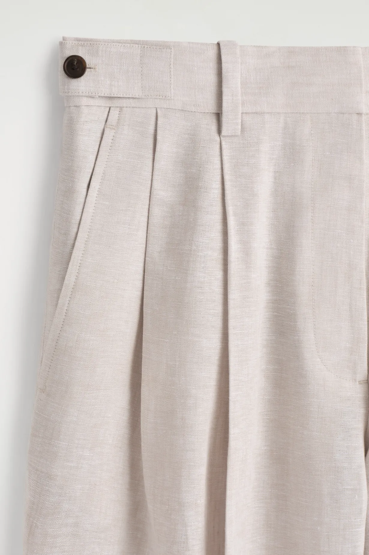 TAILORED LINEN TULIP PANTS