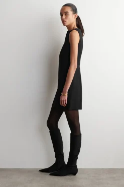 TAILORED MERINO WOOL-BLEND MINI DRESS