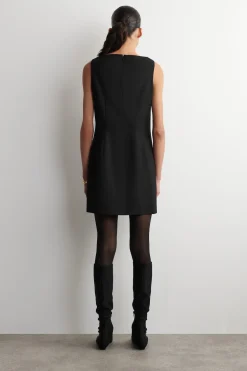 TAILORED MERINO WOOL-BLEND MINI DRESS