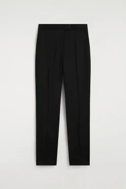 TAILORED SATIN STRAIGHT-LEG PANTS