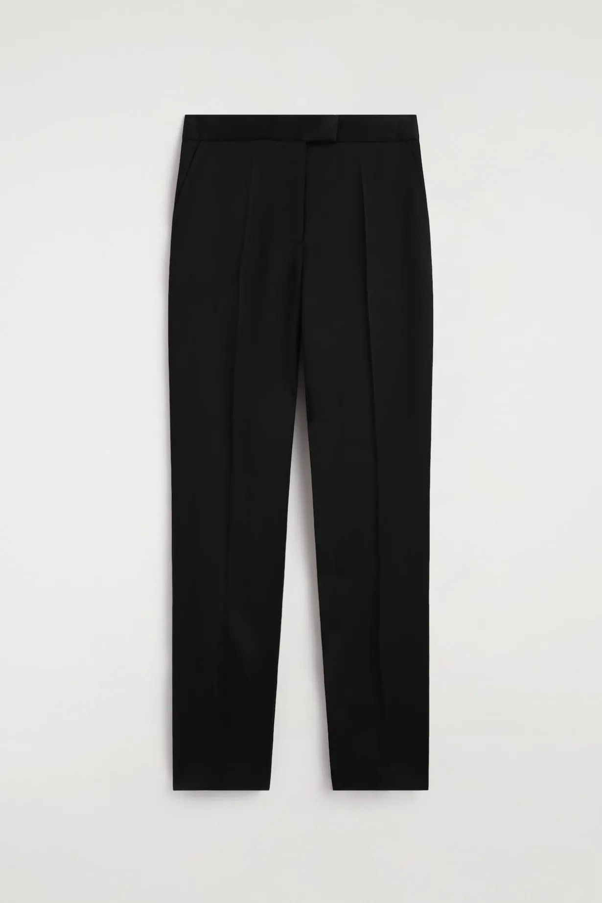 TAILORED SATIN STRAIGHT-LEG PANTS