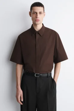 TAILORED SHORT-SLEEVED COTTON SHIRT