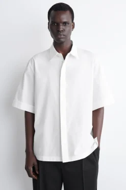 TAILORED SHORT-SLEEVED COTTON SHIRT