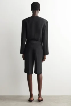 TAILORED SILK SHORTS