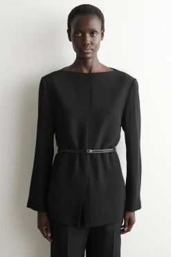 TAILORED SILK TOP