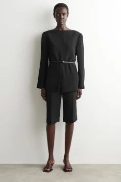 TAILORED SILK TOP