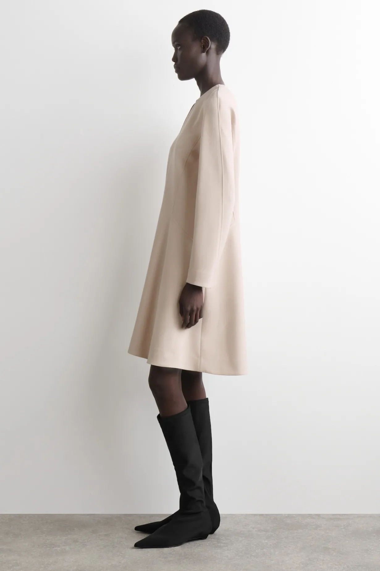 TAILORED V-NECK MINI DRESS