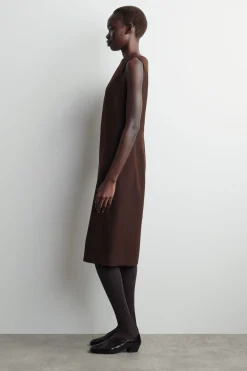 TAILORED WOOL MIDI DRESS