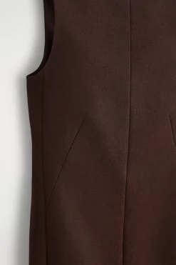 TAILORED WOOL MIDI DRESS