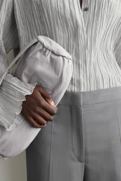 TAILORED WOOL STRAIGHT-LEG PANTS