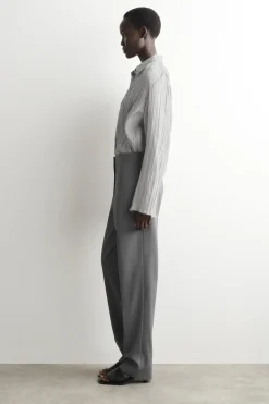 TAILORED WOOL STRAIGHT-LEG PANTS