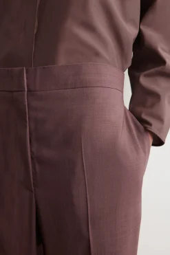 TAILORED WOOL STRAIGHT-LEG PANTS