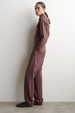 TAILORED WOOL STRAIGHT-LEG PANTS