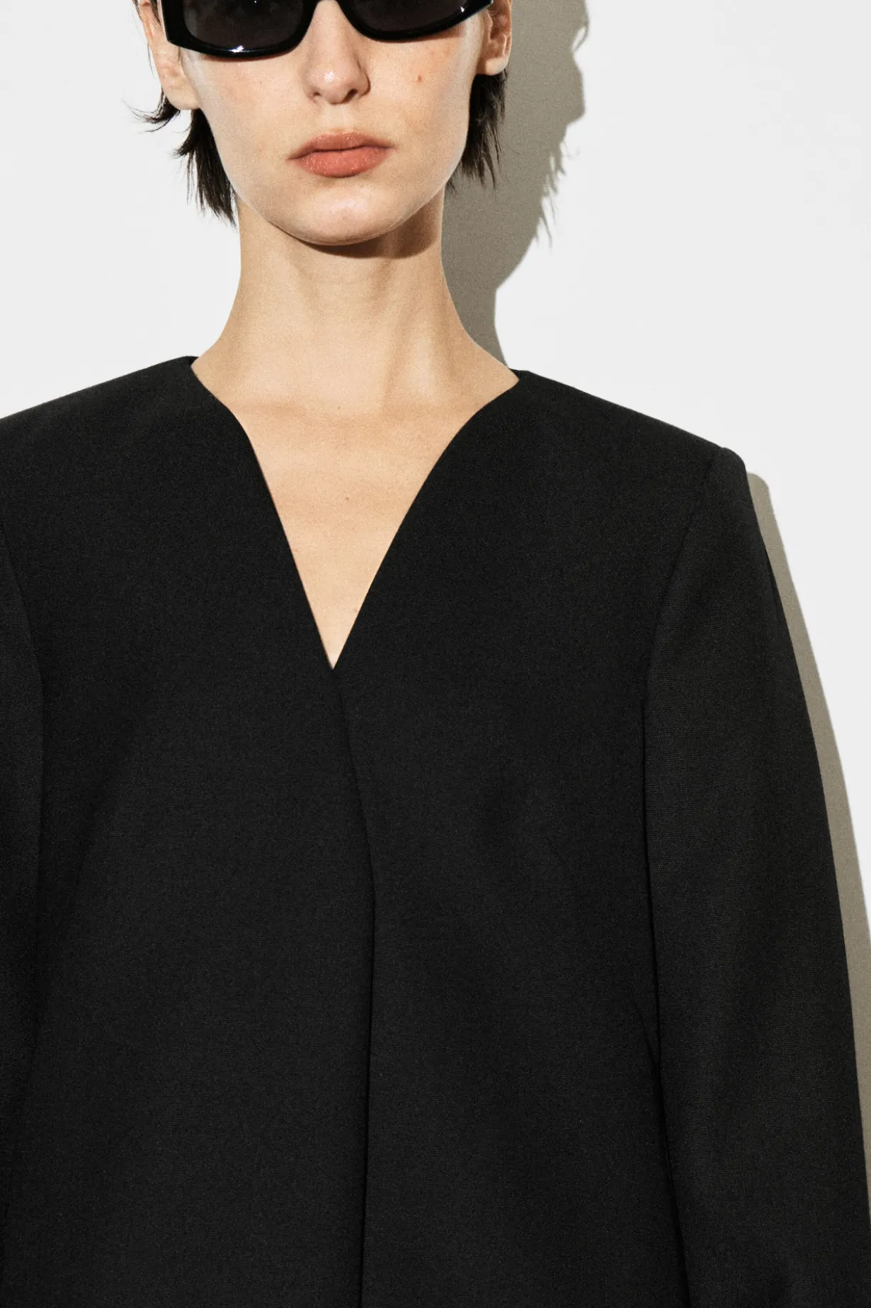 TAILORED WOOL-BLEND MINI DRESS