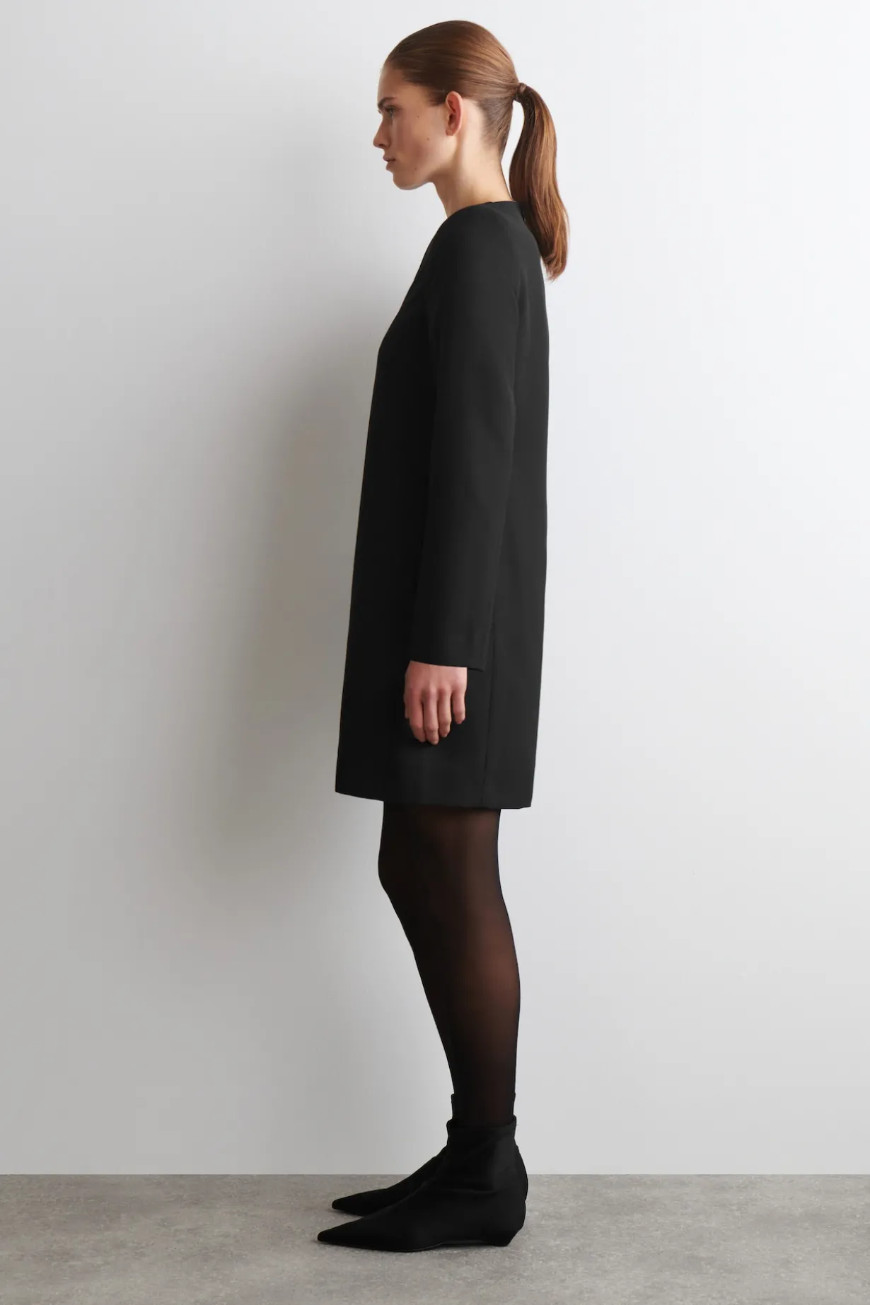TAILORED WOOL-BLEND MINI DRESS