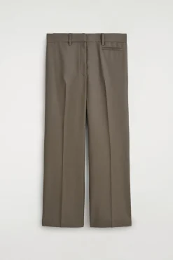 TAILORED WOOL-TWILL BOOTCUT PANTS