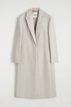 TAILORED WOOL-TWILL LONG COAT