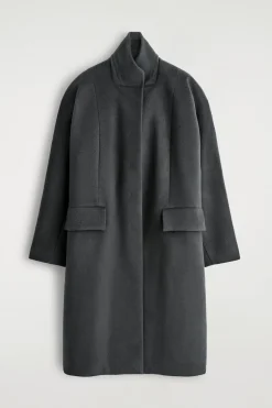 TAILORED WOOL-ZIBELINE LONG COAT
