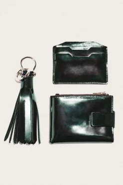 TASSELED LEATHER KEYRING
