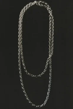 TEARDROP-LINK LONG CHAIN NECKLACE