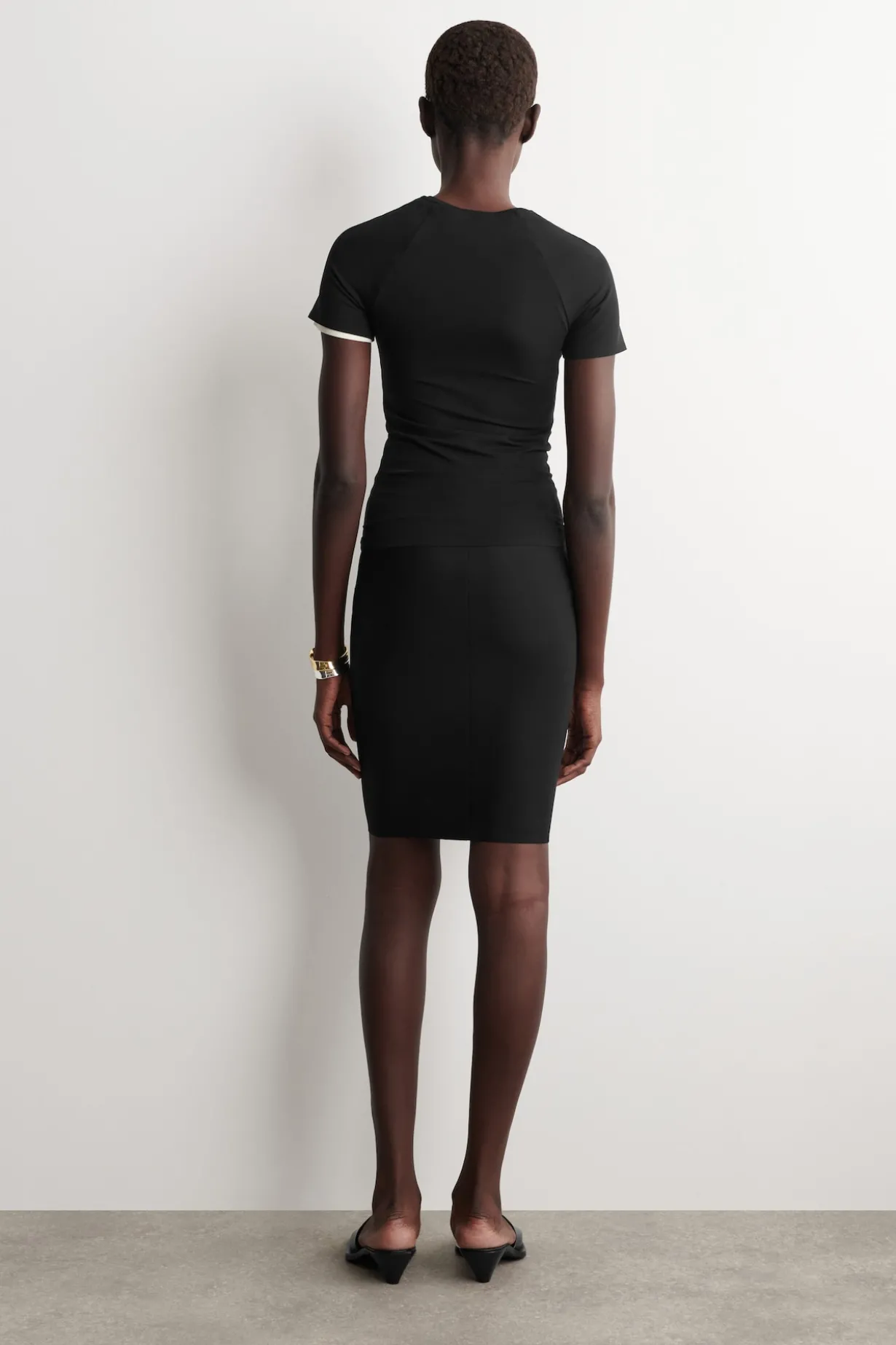 TECHNICAL JERSEY MIDI SKIRT