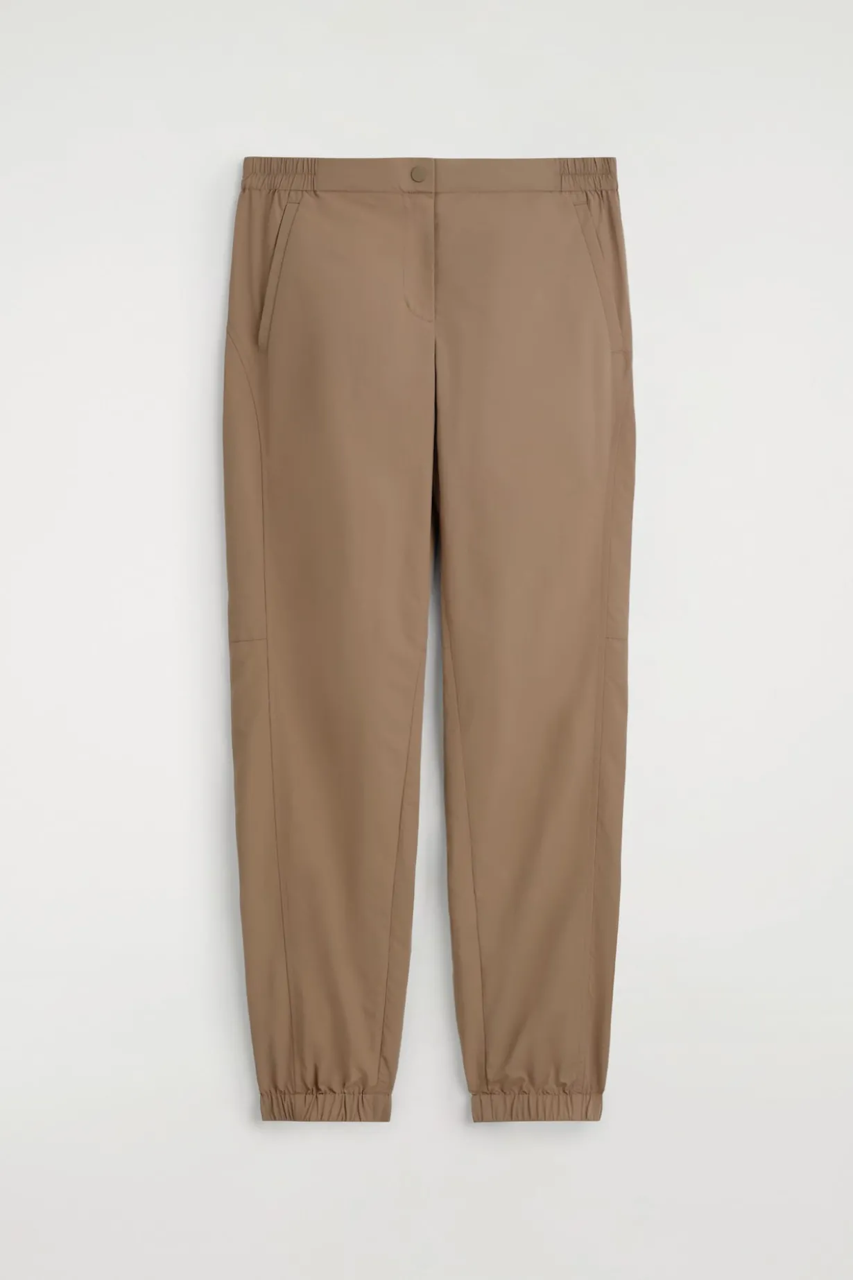 TECHNICAL NYLON BARREL-LEG PANTS