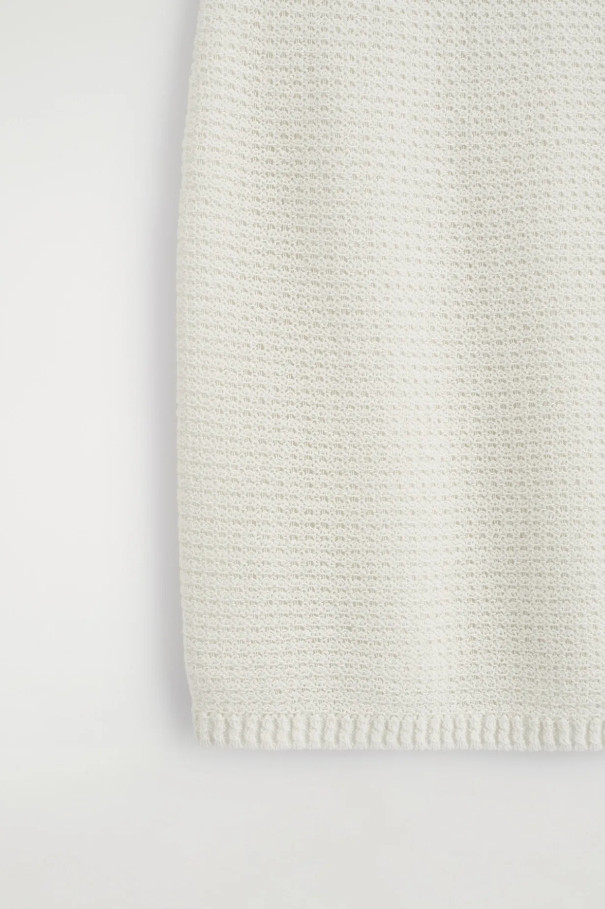 TEXTURED KNITTED COTTON MINI SKIRT