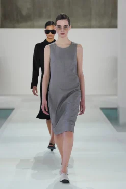 TEXTURED-LEATHER SHIFT DRESS