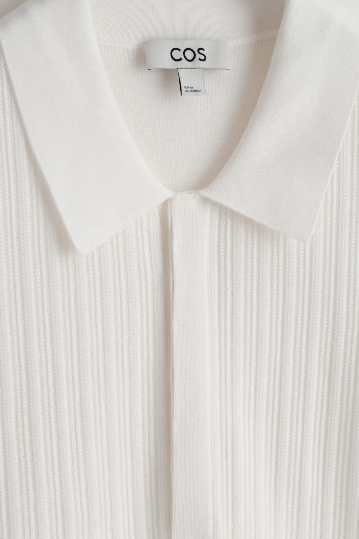 TEXTURED-PANEL COTTON POLO SHIRT