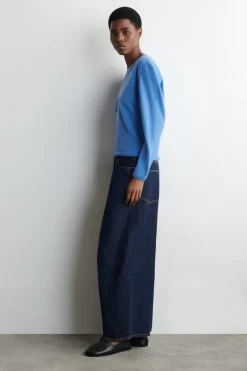 TWINE BARREL-LEG JEANS