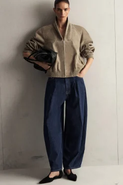 TWINE BARREL-LEG JEANS