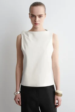 TWIST-DETAIL COTTON TOP