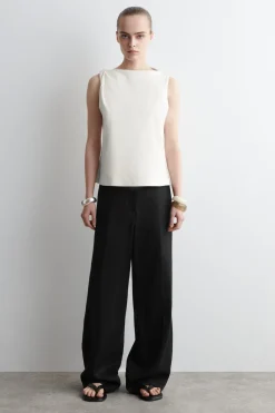 TWIST-DETAIL COTTON TOP