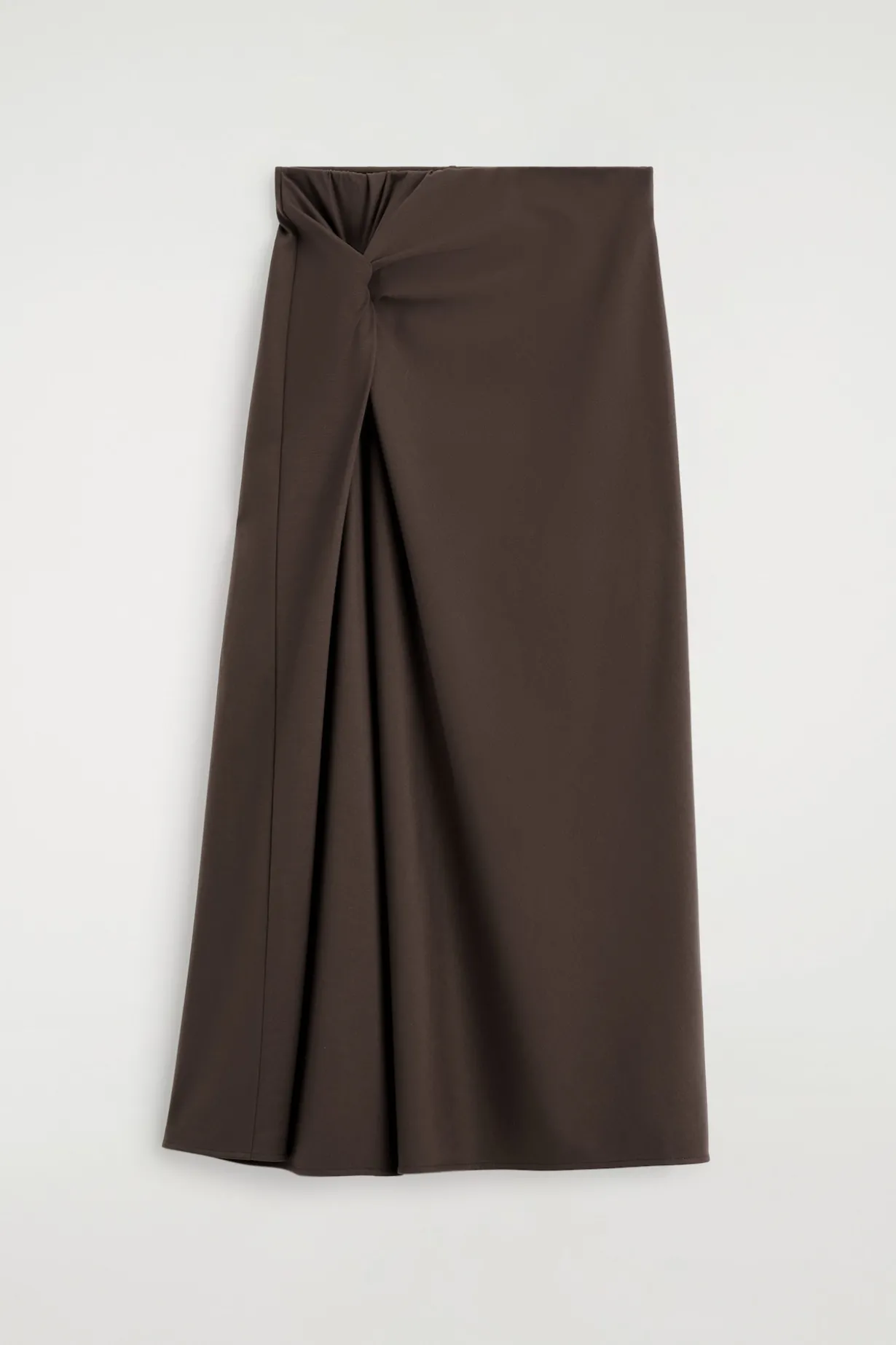 TWIST-DETAIL JERSEY MIDI SKIRT