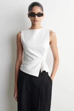 TWIST-DETAIL JERSEY TOP
