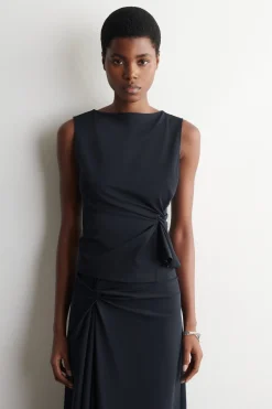 TWIST-DETAIL JERSEY TOP