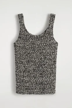 TWO-TONE CHUNKY KNITTED TANK TOP