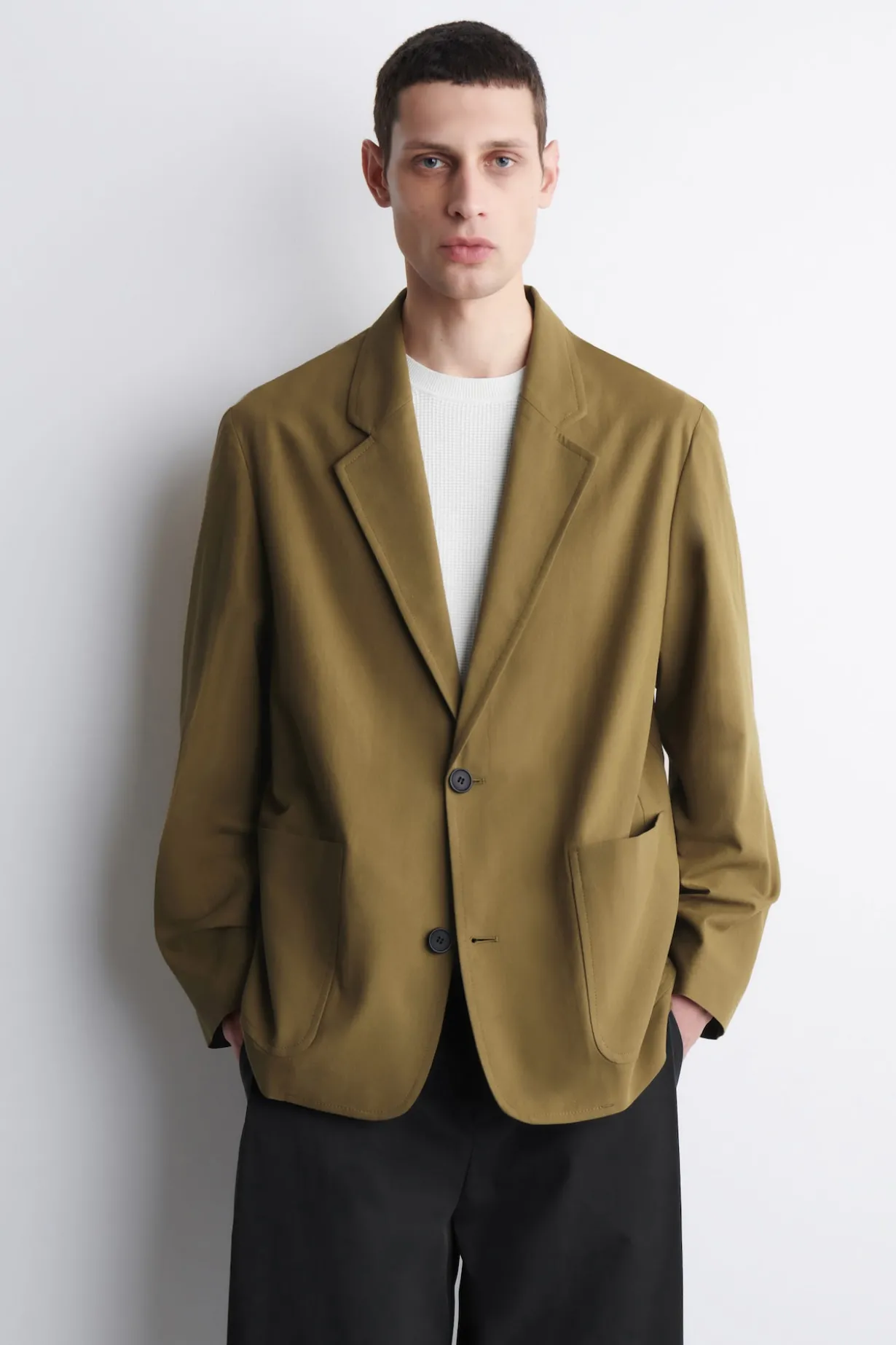 UNSTRUCTURED COTTON BLAZER