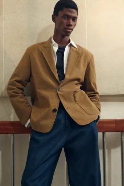 UNSTRUCTURED COTTON BLAZER