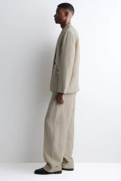UNSTRUCTURED LINEN-BLEND BLAZER