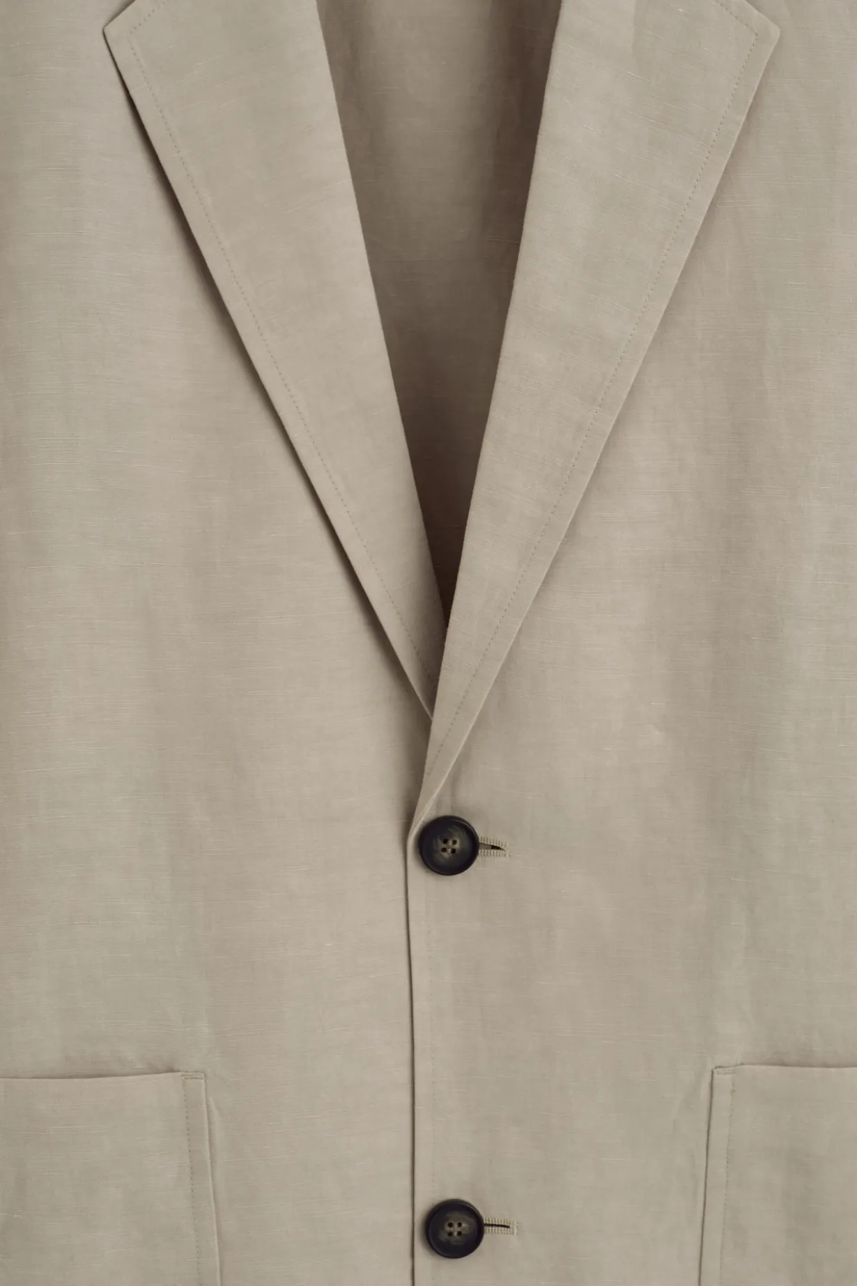 UNSTRUCTURED LINEN-BLEND BLAZER