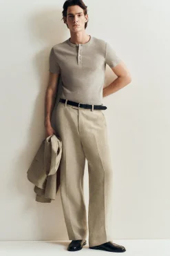 UNSTRUCTURED LINEN-BLEND BLAZER