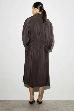 UTILITY TRENCH-STYLE MIDI DRESS