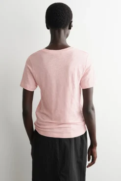 V-NECK LINEN T-SHIRT