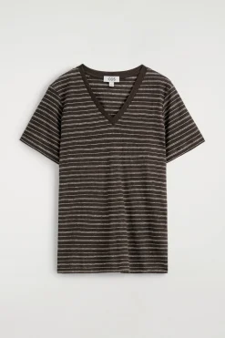 V-NECK LINEN T-SHIRT