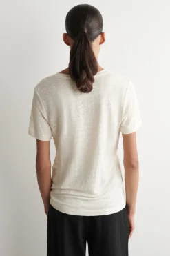 V-NECK LINEN T-SHIRT