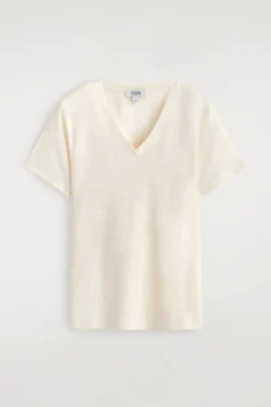V-NECK LINEN T-SHIRT