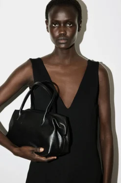 V-NECK WRAPPED MIDI DRESS