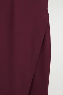 V-NECK WRAPPED MIDI DRESS
