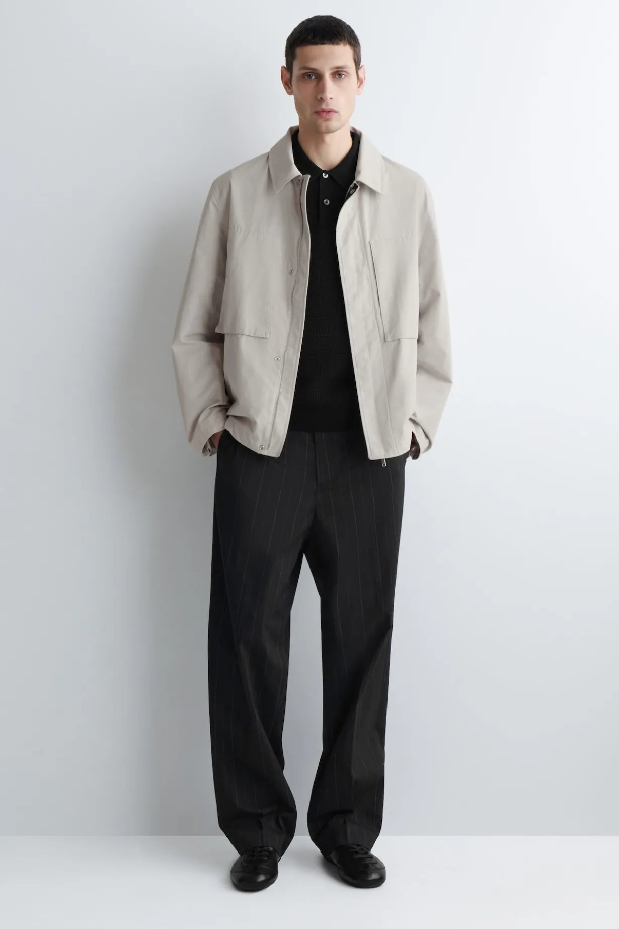 WAFFLE-KNIT COTTON POLO SHIRT